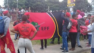 SOUTH AFRICA - Durban - EFF protest outside TVET college (Videos) (u9j)
