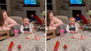 Toddler Incredibly Catches Marshmallow In Her Mouth