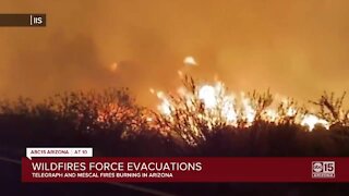 Telegraph and Mescal fires force evacuations in Arizona