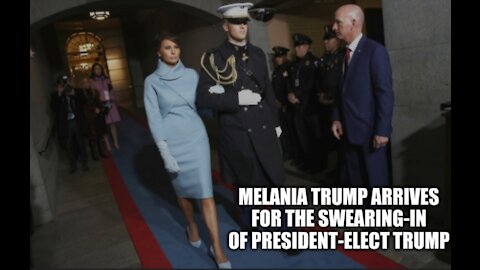Melania Trump Arrives for the Swearing-in of President-elect Trump