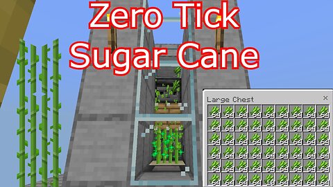 Zero Tick Sugarcane Farm Bedrock 1.20 (MCPE/Xbox/PS4/Nintendo Switch/PC)