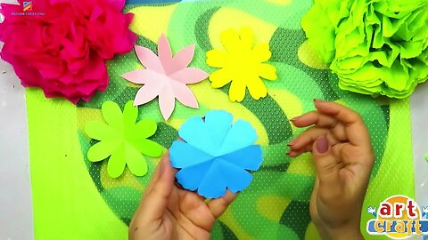 Easy Paper Flower | How To Make Simple & Easy Paper Flower Cutting |Craft Tutorial |Mehsim Creations