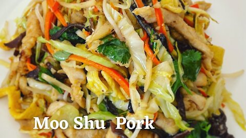 Try to make Moo Shu Pork/木須肉