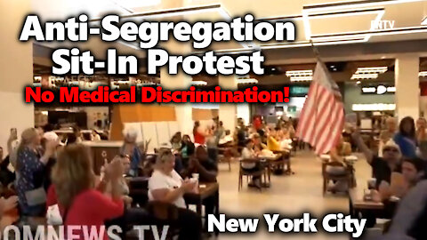 Anti-Segregation Sit-In Protest In New York City Against Vax Coercion