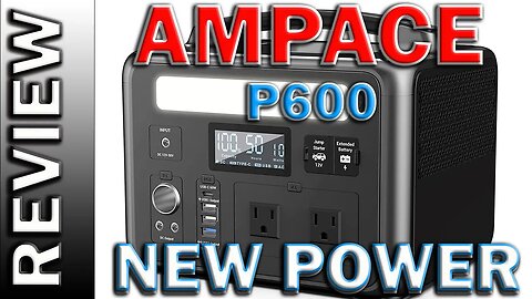 AMPACE P600 Portable Power Station LiFePo4 584Wh Backup Battery 1800W A-turbo Solar Generator