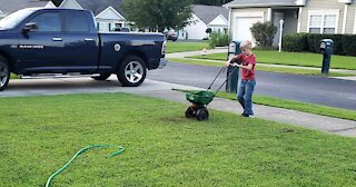 8-Year-Old Collects Food For People In Need By Mowing Lawns