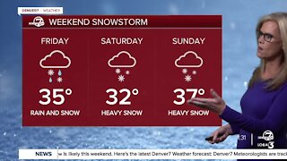 Heavy snow still on track this weekend
