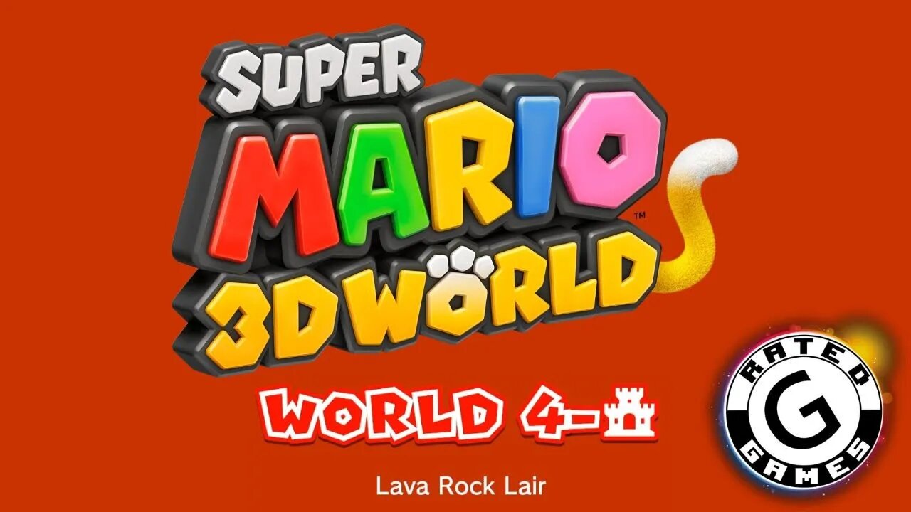 Super Mario 3D World No Commentary World 3 Castle Lava Rock Lair All Stars and Stamps