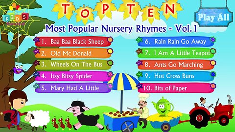 TOP 10 --tan most popular Rhymes Collection VOL 1 #kids