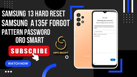 How to Reset SAMSUNG A13 HARD RESSET FORGOT PATTERN PASSWORD