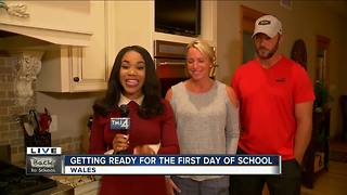 Lauren Winfrey 'wakes up' for the first day of school