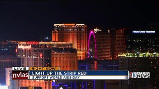 Las Vegas Strip goes red for World AIDS Day