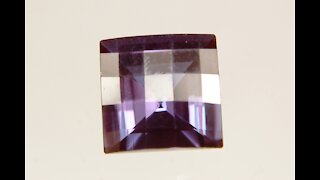 Lab Created Alexandrite – Chrysoberyl Square with Checkerboard