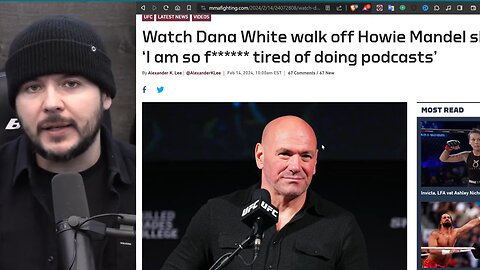 Dana White STORMING Off Howie Mandel Podcast WAS A PR STUNT, NO WAY Its Real, Seems Scripted
