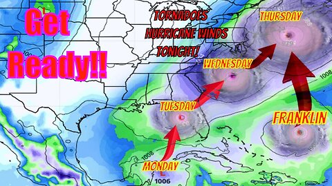 Gulf Hurricane Update, Plus Hurricane Winds & Tornadoes Tonight! - The WeatherMan Plus
