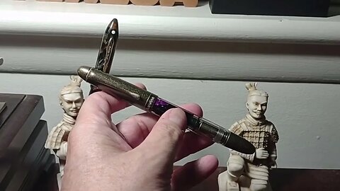 Asvine's latest fountain pen -- the P30 aged brass piston filler