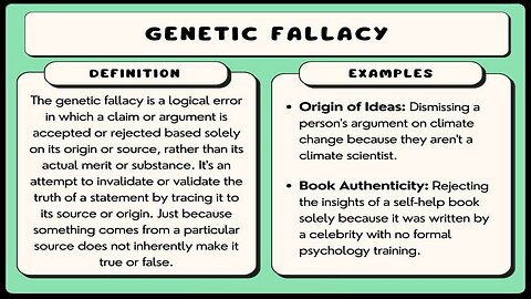 The Genetic Fallacy (Dinesh D'Souza)