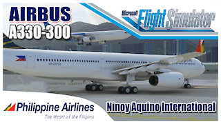 A330-300 Landing at Ninoy Aquino Int. Cockpit view | MS Flight Simulator 2020