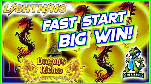 CRAZY FAST START! BIG BONUS WIN! Lightning Link Dragon Riches Slot