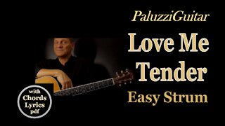 Love Me Tender Easy Strum Guitar Lesson for Beginners [Elvis Presley]