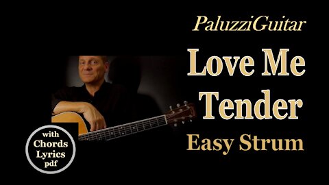 Love Me Tender Easy Strum Guitar Lesson for Beginners [Elvis Presley]