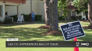Voting issues at the polls in Lee County
