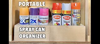 DIY-Spray can storage boxes for the miter saw station