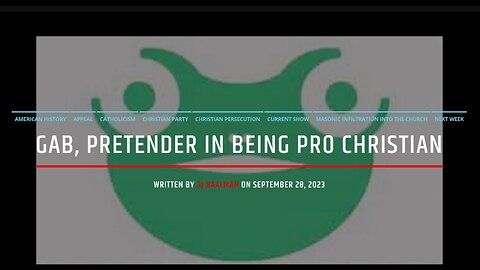 Gab, Pretender In Being Pro Christian