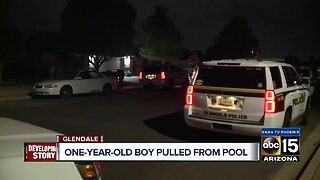 1-year-old boy rushed to hospital after being found face down in pool