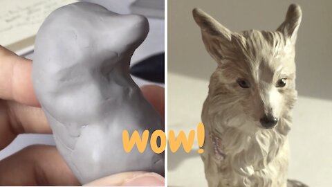Artist sculpts extremely realistic Fox out of clay