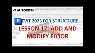 REVIT 2023 STRUCTURE: LESSON 17 - ADD AND MODIFY FLOOR