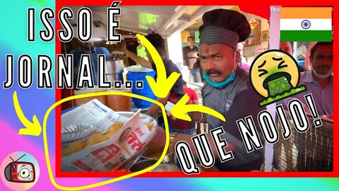 Reagindo a Comidas de Rua: ÍNDIA! QUE NOJO! O RETORNO do JORNAL no PANI PURI INDIANO | Veja Aqui #24