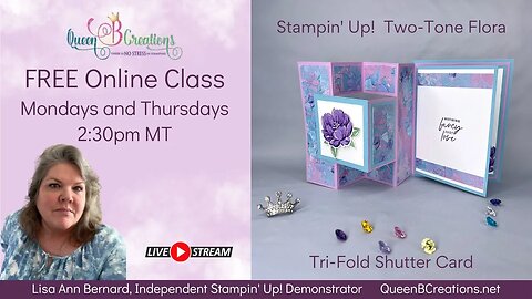 👑 Stampin' Up! Two Tone Flora - Tri-Fold Shutter Card