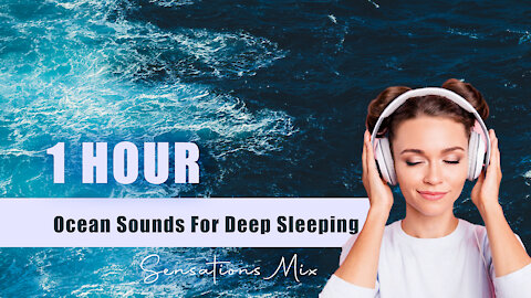 All You Need To Fall Asleep - Ocean Sounds For Deep Sleeping With A Dark Screen And Rolling Waves