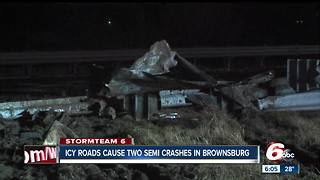 Icy roads lead to messy morning commute in central Indiana