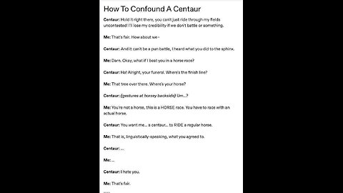 Bamboozled Centaur #silly #funny #memes #magicalcreatures #fantasy #tricks