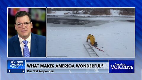 Firefighter Saves Dog From Drowning in Frozen Lake