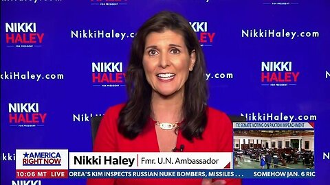 2024 PRESIDENTIAL CANDIDATE NIKKI HALEY JOINS AMERICA RIGHT NOW