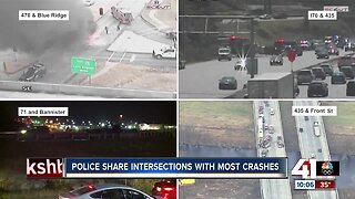 Police share intersections with most crashes