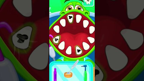 Doctor Dentist Gameplay 🐊🍎🍓🌶️🐸 #shorts #gamesios #gamesandroid #gaming #walkthrough