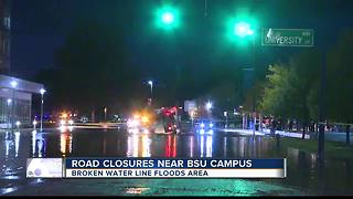 Water main under BSU campus breaks