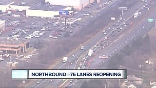 Process to reopen I-75 northbound lanes in Oakland County to begin today