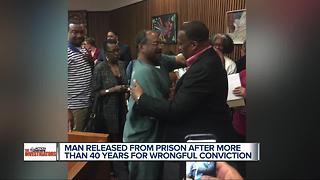 After 41 years in prison, Michigan man freed after evidence questioned