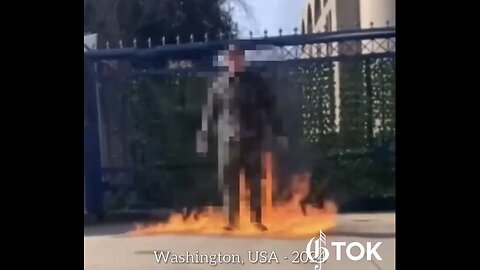 U.S SERVICEMAN SELF~IMMOLATION PROTEST🏫🔥🚯IN FRONT OF ISREALI EMBASSY🏫♨️🚷💫