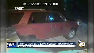 Thieves steal safe, $350K in jewelry from mansion