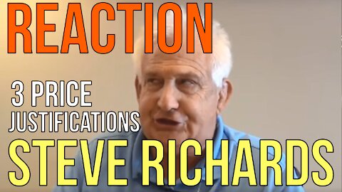 REACTION! STEVE RICHARDS: JUSTIFY PRICE! Translate: Don't Negotiate: The Homework Guy, Kevin Hunter