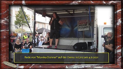 Rede von "Monika Donner" auf der Demo in Linz am 4.9.2021