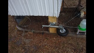 The Best DIY Chicken Tractor Wheels Using Trailer Jacks