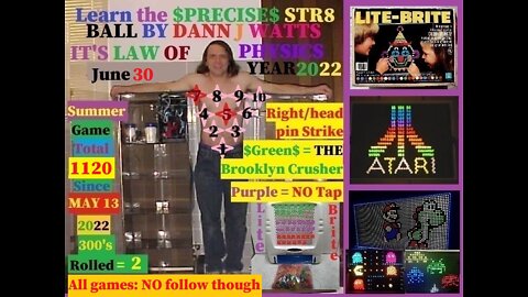 Learn how to become a better straight ball bowler #48 with Dann the CD born MAN on 6-30-22 LiteBrite.#48 bowl video
