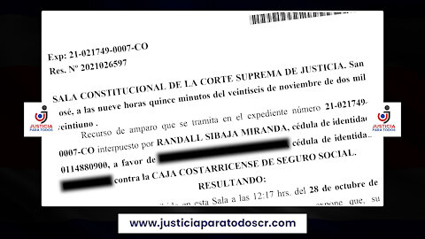 Recurso de amparo interpuesto por Randall Sibaja Miranda